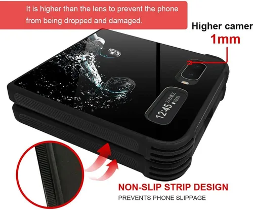 Vista 3 de Funda compatible con Samsung Galaxy Z Flip 5G, diseño de jugador de baloncesto 10 Galaxy Z Flip 5G para niños y hombres, TPU suave, antiarañazos, a