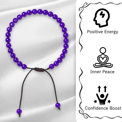 Vista 90 de Amazing Gemstone Crystal Anklet Ankle Bracelets for Women - Waterproof Beaded Healing Crystal Anklets, Plus Size Chakra Gemstone Bead Anklet
