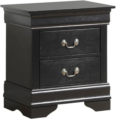 Vista 11 de Glory Furniture Louis Phillipe - Mesita de noche con 2 cajones, color blanco