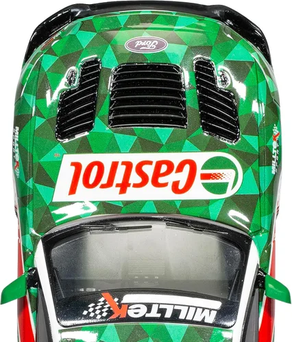 Vista 5 de Scalextric Ford Mustang GT4 Castrol 1:32 Drift 360 Guideblade Slot Race Car C4327