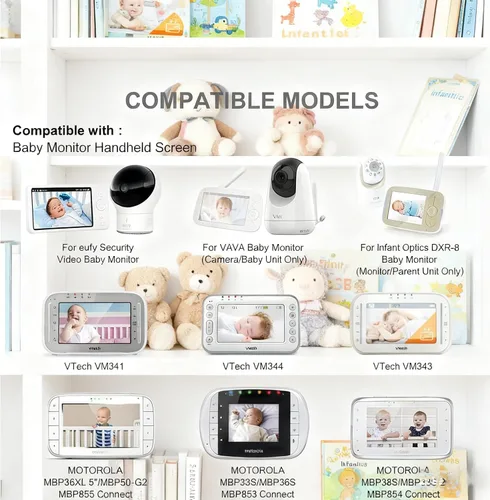 Vista 2 de Cargador micro USB de repuesto para V-Tech, Babysense, Owlet, LBTech, Eufy, VAVA, Moonbaby Baby Monitor Adaptador de corriente de 5 V, cable