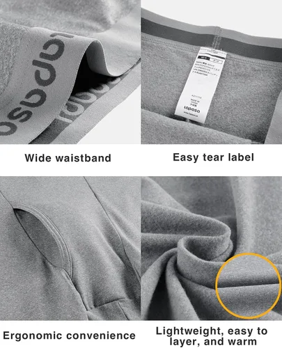 Vista 5 de LAPASA Men's Thermal Underwear Bottom Long Johns Pants Base Layer Lightweight Midweight Heavyweight Cold Weather M10M25M56
