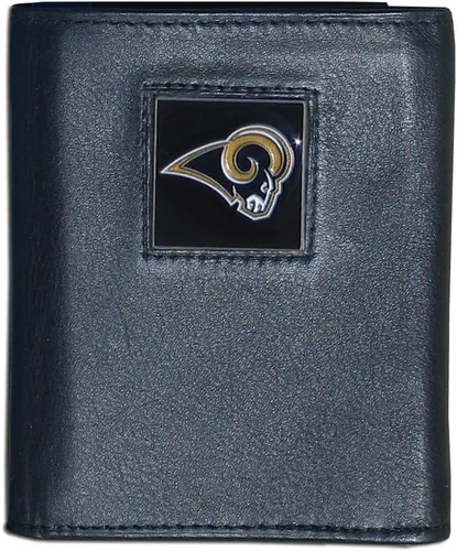 Vista 10 de Siskiyou Sports Men's Deluxe Leather Tri-fold Wallet Packaged in Gift Box