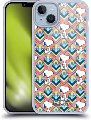 Vista 65 de Head Case Designs Snoopy Deco Dreams - Funda de gel suave con licencia oficial de Peanuts Blue Pattern compatible con Apple iPhone 7 Plus/iPhone 8
