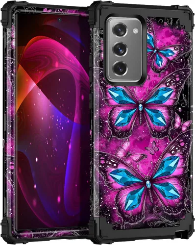 Vista 23 de Miqala Funda para Galaxy S9, brilla en la oscuridad, tres capas, resistente, a prueba de golpes, protección de cuerpo completo, parachoques