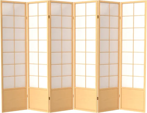 Vista 7 de Red Lantern Pantalla Zen Shoji de 5.9 ft de altura - Miel - 5 paneles