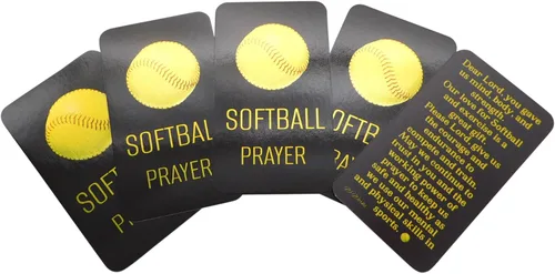 Vista 2 de Westmon Works Juego de tarjetas de oración de sóftbol, recuerdo inspirador y espiritual para jugadores y entrenadores, tamaño cartera, tarjetas