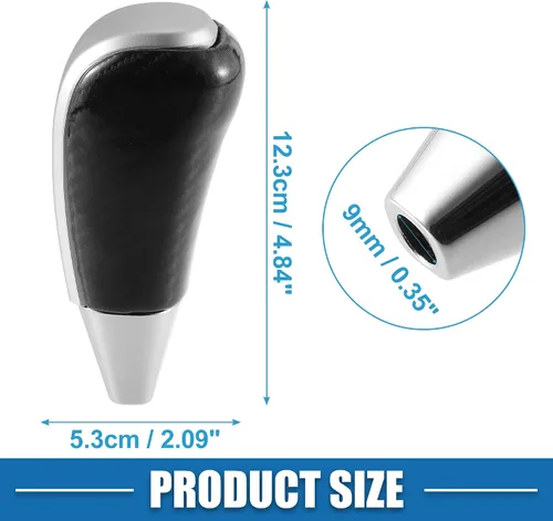 Vista 4 de Pomo de palanca de cambios de automóvil para Toyota Land Cruiser 2016-2021 4Runner 2003-2021 Tundra 2008-2021 con impresión de fibra de carbono