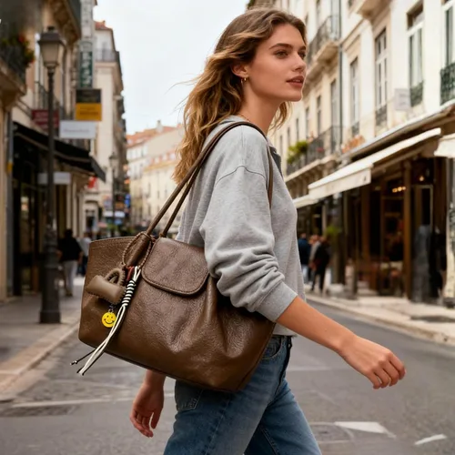 Vista 8 de Travistar Bolso de mano para mujer - Veagn - Bolso de hombro de cuero con asa superior, bolso de trabajo hobo de otoño 2025 con bonito colgante
