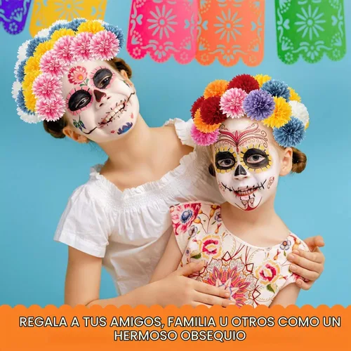 Vista 5 de EIMMBD 40 cabezas de flores de caléndula a granel de 3.15 pulgadas, guirnalda artificial de caléndula para decoración del día de los muertos