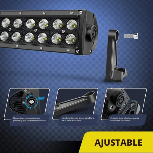 Vista 4 de Nilight - Barra de luz LED de 22 pulgadas, 120 W, combo de luces de conducción de 12 V, 5 pines, interruptor basculante de 16 AWG, kit de arnés
