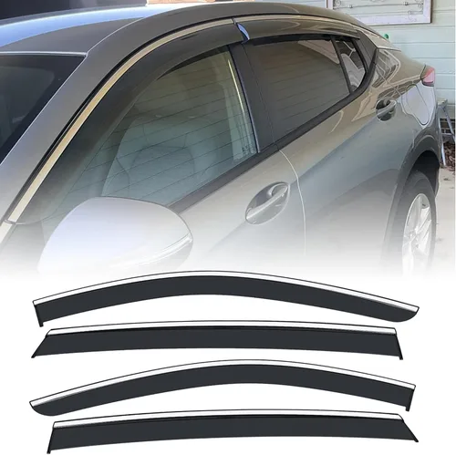 Vista 10 de Protector de lluvia adhesivo compatible con Toyota RAV4 2019-2025, protector de parabrisas de policarbonato, deflector de viento para ventana
