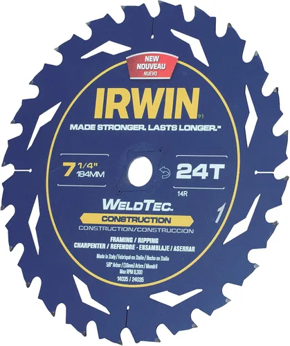 Vista 3 de IRWIN Tools MARATHON - Hoja de sierra circular inalámbrica de carburo, 6 1/2 pulgadas, 18T (14020)