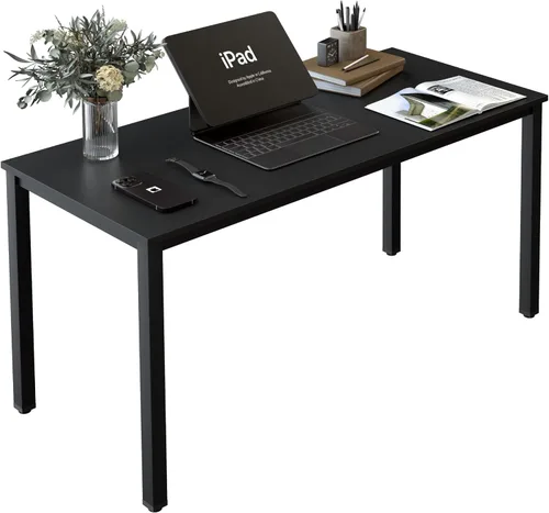 Vista 19 de Escritorio para computadora para espacio pequeño, moderno y simple, escritorio para computadora portátil, escritorio de estudio para oficina en Negro