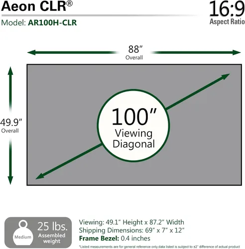 Vista 2 de Elite Screens - Serie Aeon StarBright CLR pantalla Negro