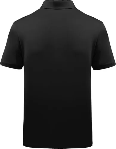 Vista 2 de ZITY Camisa de golf para hombre, manga corta, deportiva, absorbe la humedad, con estampado de rendimiento, camisa polo de golf para hombre, camiseta