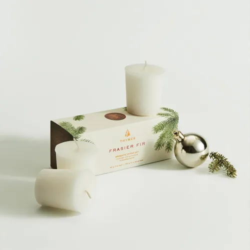 Vista 2 de Thymes - Frasier Fir - Recarga de vela votiva aromática, 15 horas de tiempo de combustión, 2 onzas, 3 unidades.