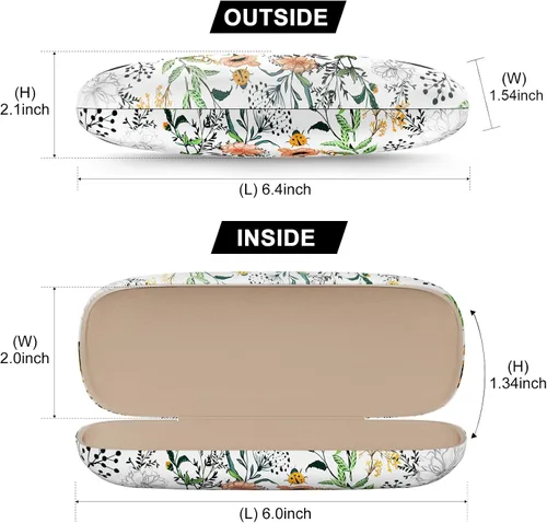 Vista 2 de Estuche para lentes, funda protectora rígida para gafas, unisex, para mujeres y hombres