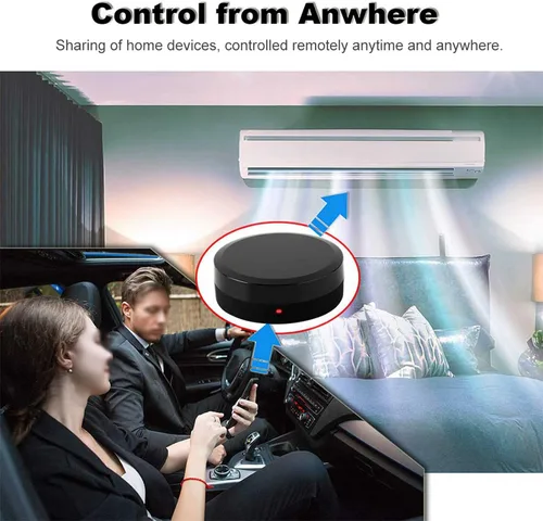 Vista 3 de Hub de control IR, universal inteligente eléctrico infrarrojo puerta de enlace compatible con APP Control remoto, sensor inteligente