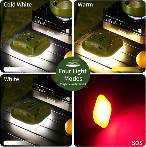 Vista 6 de Linterna de camping recargable, luz LED inteligente con control Bluetooth por la aplicación Tuya, sincronización de música RGB LED luces de camping