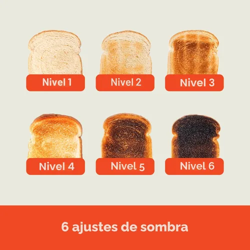 Vista 6 de BELLA - Tostadora de 2 rebanadas con apagado automático, ranuras extra anchas y bandeja de migas extraíble y función de cancelar, descongelar y Negro
