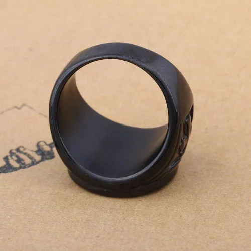 Vista 7 de Anillo de San Benedicto protector contra demonios para cazafantasmas de acero inoxidable para exorcismo