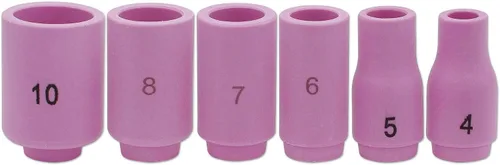 Vista 7 de Boquilla de taza de cerámica de alúmina 12PCS 13N08 13N09 13N10 13N11 13N12 13N13 (4-5-6-7-8-10) para antorcha de soldadura TIG 9,20 y 25, morado