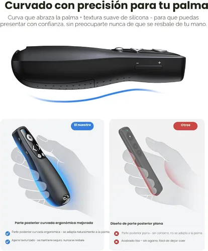 Vista 4 de Presentador Clicker Presentador Inalámbrico Remoto para PowerPoint, Clicker de PowerPoint con Control de Volumen PowerPoint Advancer de Diapositivas