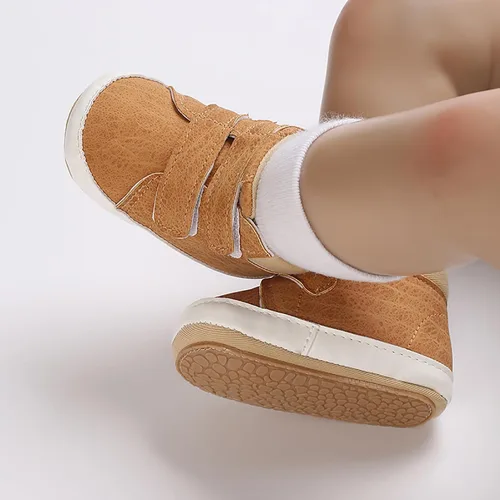 Vista 2 de SOFMUO Zapatos deportivos para bebés, niños y niñas, de piel sintética, antideslizantes, suela de goma suave, botines de vestir para niños pequeños