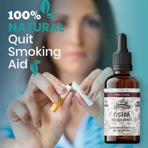 Vista 4 de OSHA Extracto líquido de raíz para apoyo respiratorio, tintura orgánica OSHA desintoxicación pulmonar natural, 2 onzas líquidas