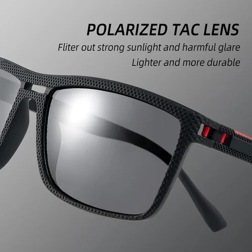 Vista 3 de Leaead Polarized Sunglasses for Men TR90 Rectangular Frame UV400 Protection Driving Mens Sun Glasses