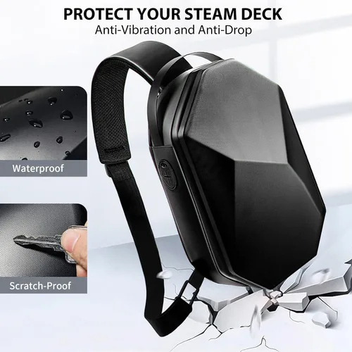 Vista 4 de ANNAPRO Funda de transporte para Steam DeckNintendo Switch, funda de diseño 3D compatible con estación de acoplamiento de cubierta de vapor