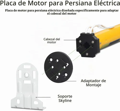 Vista 5 de Rollerhouse Placa adaptadora, negra, 1 unidad, montaje en pared, marco de plástico, compatible con soportes Skyline