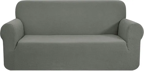Vista 12 de CHUN YI - Funda elástica de 1 pieza para sillón grande, funda protectora suave de Jacquard con elastano, detalle de cuadros y parte inferior