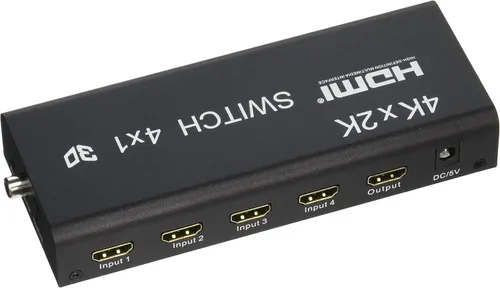 Vista 2 de BG-204 4 puertos 4x1 3D 1080p 4K x 2K HDMI Switch con Toslink y salida de audio coaxial digital
