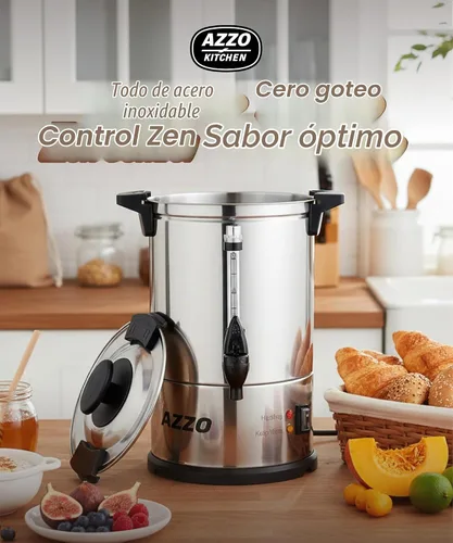 Vista 9 de Commercial Coffee Maker 40-Cup Large Coffee Urn with Percolator Coffee Pot Electric 6L Stainless Steel Fast Brew Hot Water Dispenser for Tea