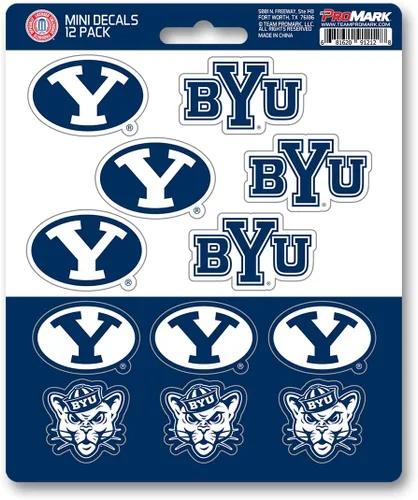 Vista 3 de FANMATS NCAA - Mini calcomanías unisex para adolescentes de la NCAA, paquete de 12