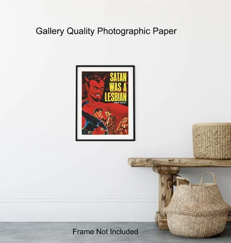Vista 8 de Cartel de Satanás Era Una Lesbiana - Arte de Pared Vintage Retro de Película en Impresión - Regalos Lésbicos para Novia - Imagen Única y Genial