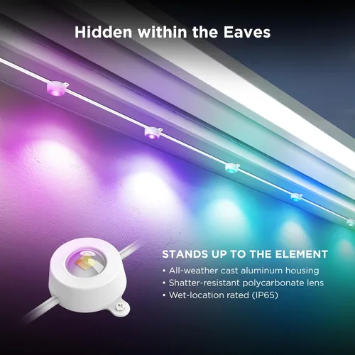 Vista 6 de Feit Electric Extensión de 16 pies solo para luces RGB inteligentes permanentes para exteriores, compatible con SL50-36/RGB/AG, el paquete