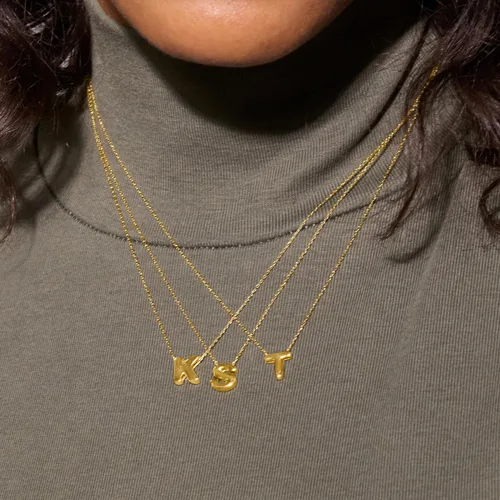 Vista 7 de Ross-Simons 14kt Yellow Gold Mini Initial Necklace