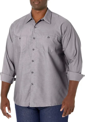 Vista 13 de Red Kap Camisa de trabajo industrial de manga larga para hombre Caqui