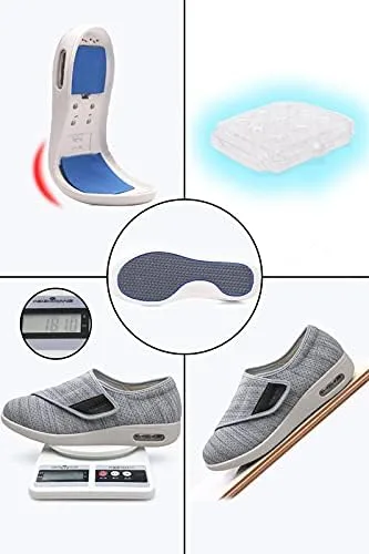 Vista 3 de Yibobay Zapatos para diabéticos para mujer, zapatos anchos X-Wide para mujeres mayores, zapatos anchos para mujer, zapatos de caminar con cierre