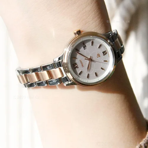 Vista 6 de Orient RN-WG0415A iO Ladies Metal Natural & Plain Solar Reloj Enviado desde Japón, Moderno