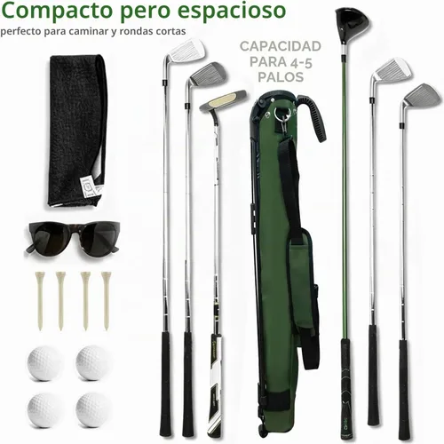 Vista 9 de Bolsa de golf ligera, portátil y duradera con correa acolchada y bolsillo, bolsa de domingo para el campo de conducción, bolsa de práctica divisora