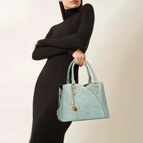 Vista 2 de KKXIU Monederos y bolsos de mano con triple compartimento para mujer, bolso de mano con asa superior