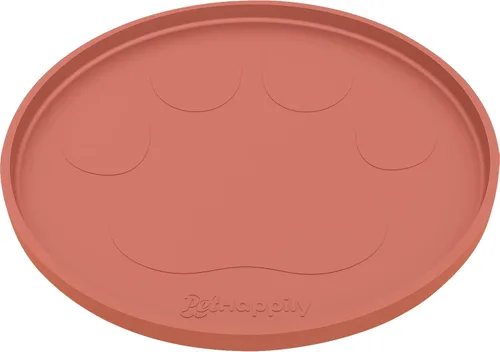 Vista 33 de Tapete grande de silicona para cuencos de comida y agua, bordes elevados para evitar derrames, impermeable, protege el suelo, fácil de limpiar