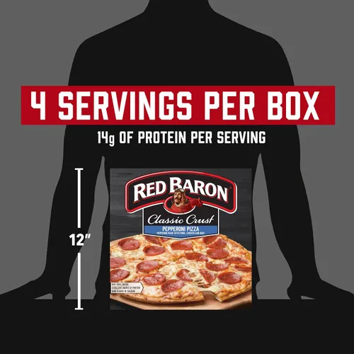 Vista 7 de Red Baron, Pizza Clásica de Pepperoni, 20.60 oz (Congelada)