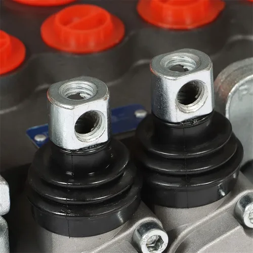Vista 3 de Válvula de control direccional de retroexcavadora hidráulica de 2 joysticks, 6 carretes, 11 GPM para motores de cargador de tractor, carrete