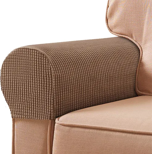 Vista 23 de Fundas de poliéster de alta elasticidad para reposabrazos de sofá, fundas impermeables para muebles, tela de elastano antimanchas, juego de 2