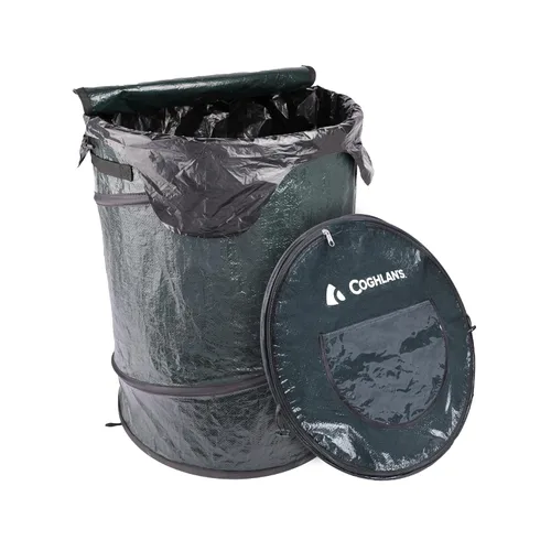 Vista 9 de Coghlan's Contenedor de Reciclaje Pop-Up Deluxe Duradero – Contenedor Plegable con Tapa con Cremallera, Clips para Bolsas y Puntos de Anclaje